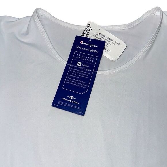 NWT Champion double dry white sleeveless sz XL top quick dry active top. - Picture 2 of 10